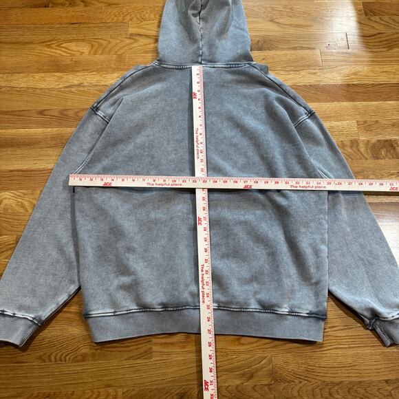 Boston Red Sox Heavy Metal Oversize Hoodie Mens XL Washed Grey Sweatshirt NWT - Picture 6 of 6